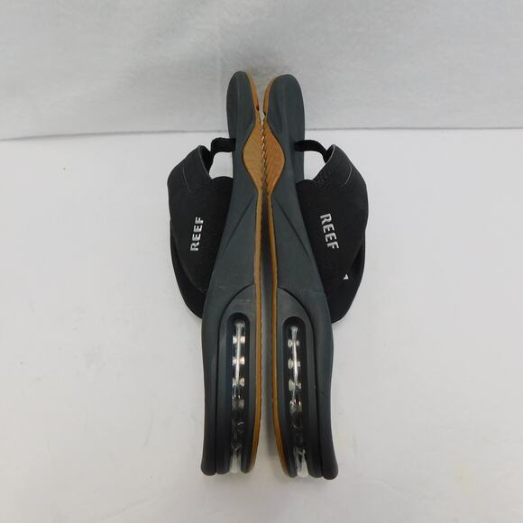 Reef Black Men's Fanning Flip Flop  with Bottle Opener Size 12 New - Picture 12 of 15